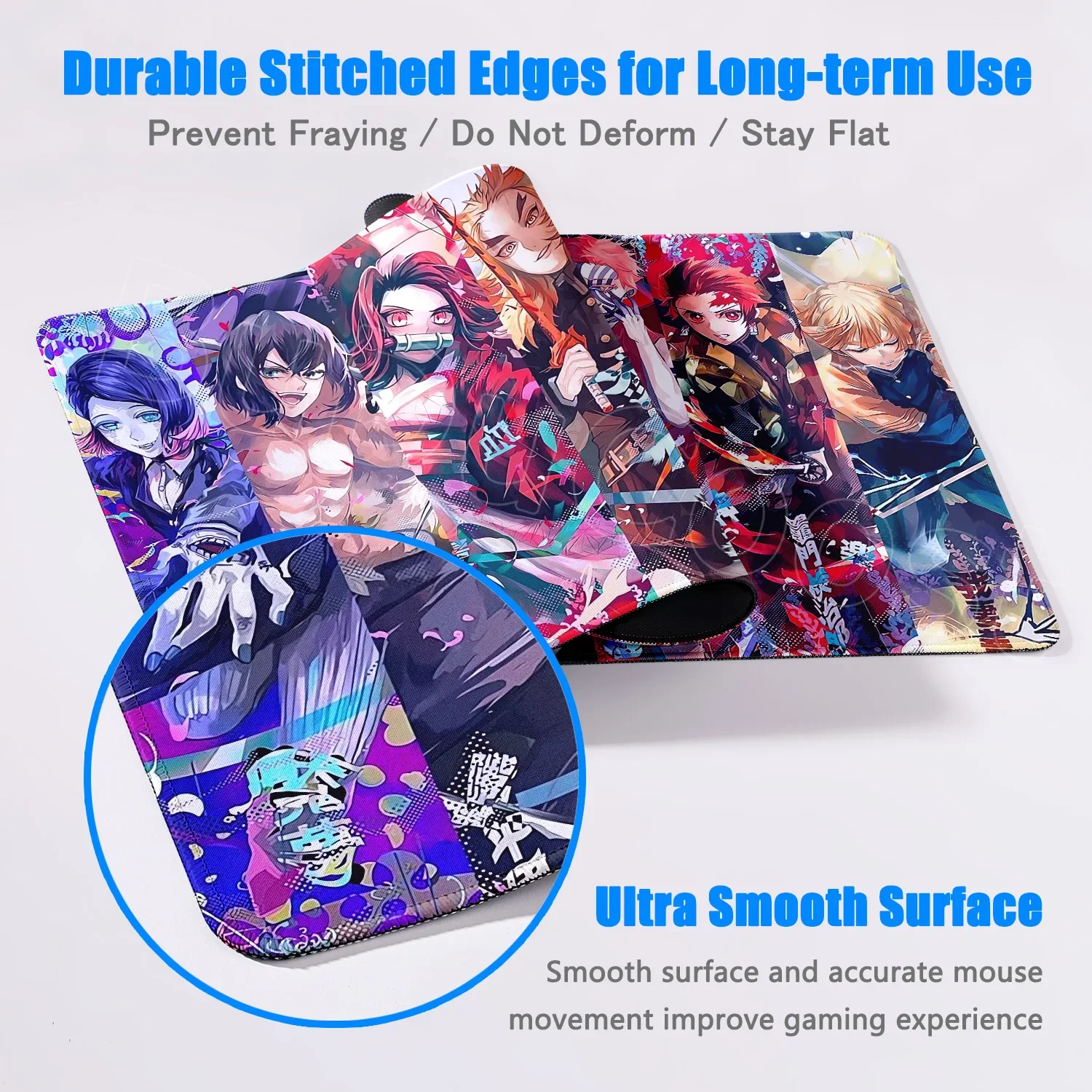 HD nouveau 900 × 400 grand tapis de souris démon Slayer Anime tapis de souris ordinateur portable tapis de bureau de jeu accessoires de bureau tapis de souris en caoutchouc Lockedge