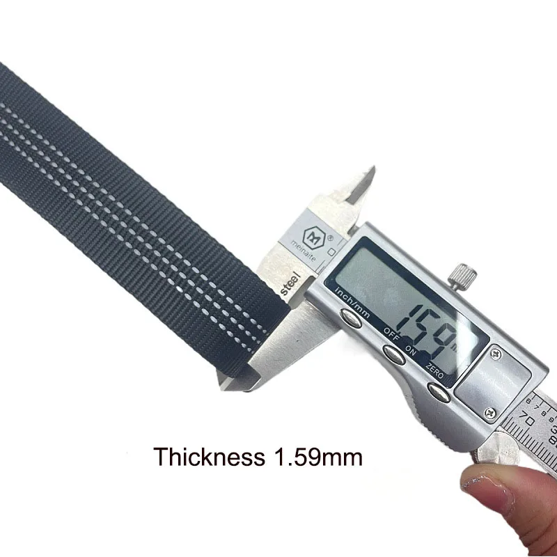 10 Meters 25mm Reflective Line Polyester Webbing Double Sides 1.59mm Thick DIY Dog Leash Backpack Strap Belt Sewing Accessories