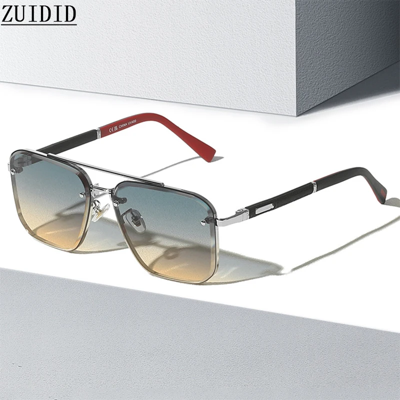 2023 luksusowe kwadratowe okulary przeciwsłoneczne dla mężczyzn Vintage UV400 damskie modne modne okulary słoneczne Retro Gafas De Sol Hombre Lunette