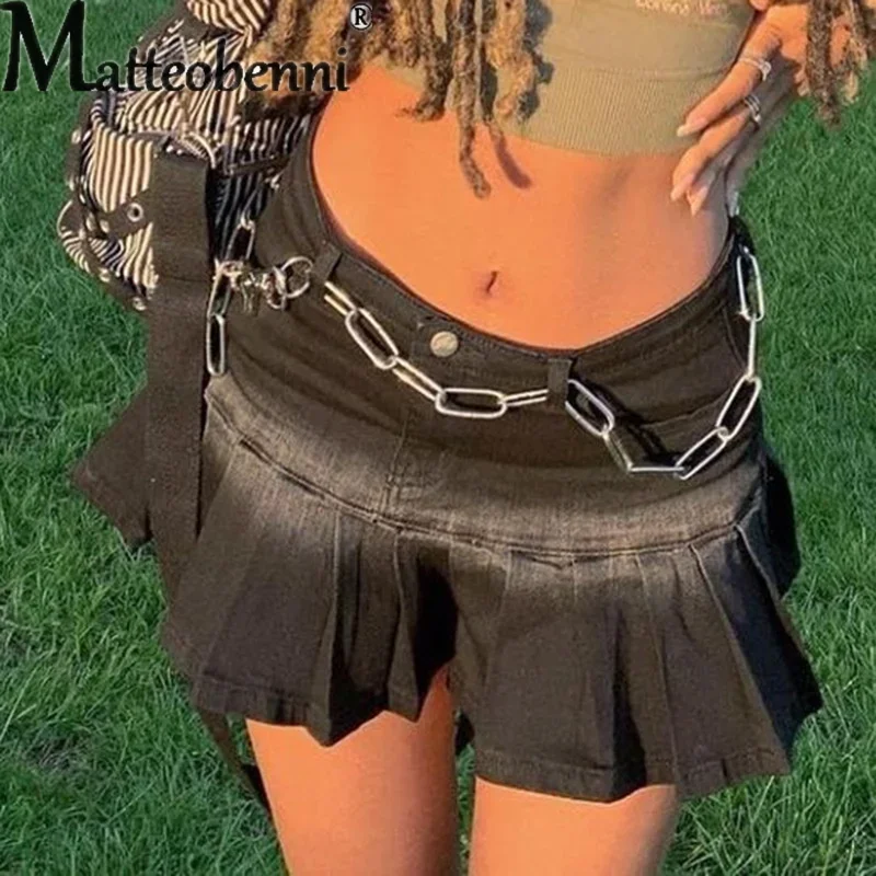 2024 Nieuwe Sexy A-lijn Super Korte Denim Rok Vrouwelijke Zomer Avond Party Dansvoorstelling Dameskleding Cheerleading Uniform