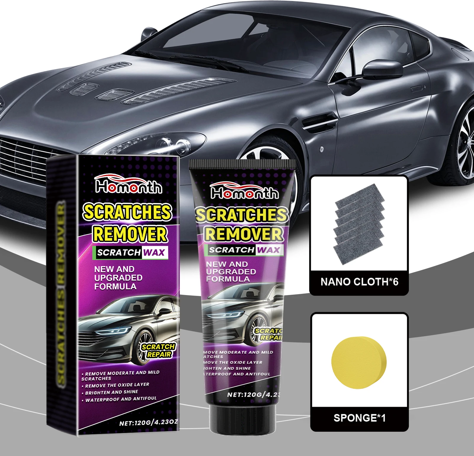 

Средство для удаления автомобильных царапин, автоматическое удаление царапин, ремонт сломанной краски, гладкий воск против царапин, набор для ремонта автомобильных царапин, уход за краской для кузова автомобиля