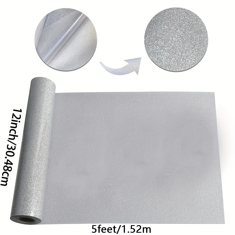 Glitter Heat Transfer Vinyl Iron on Vinyl,12\