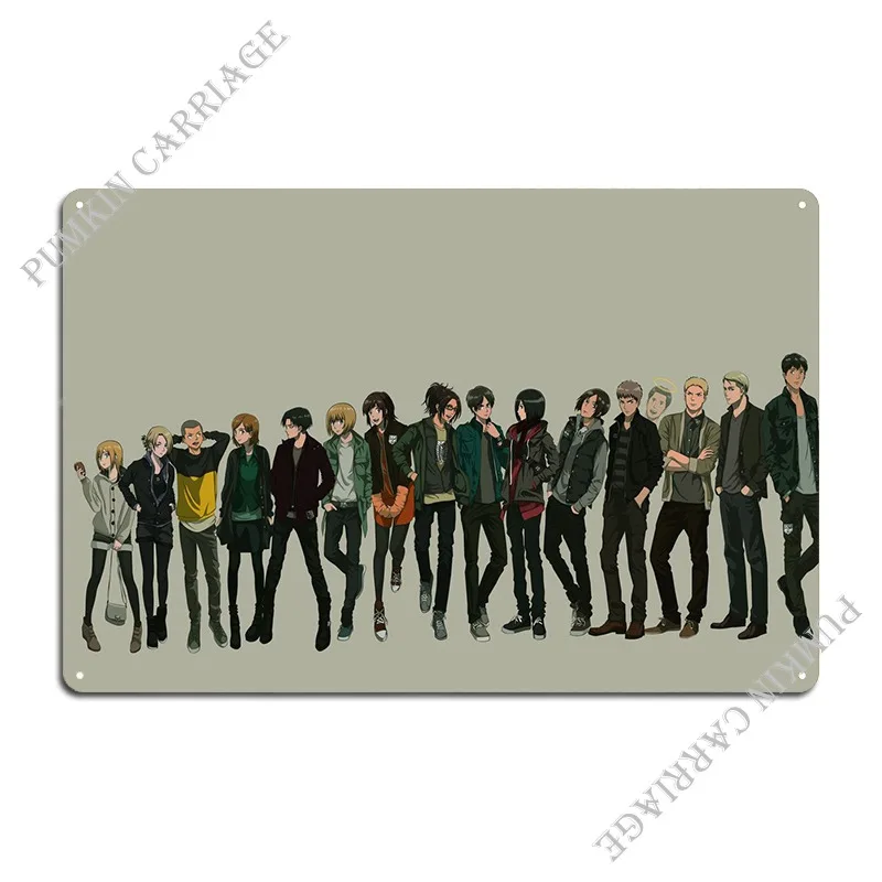 Shingeki No Kyojin Metal Signs Wall Decor Create Home Club Tin Sign Poster