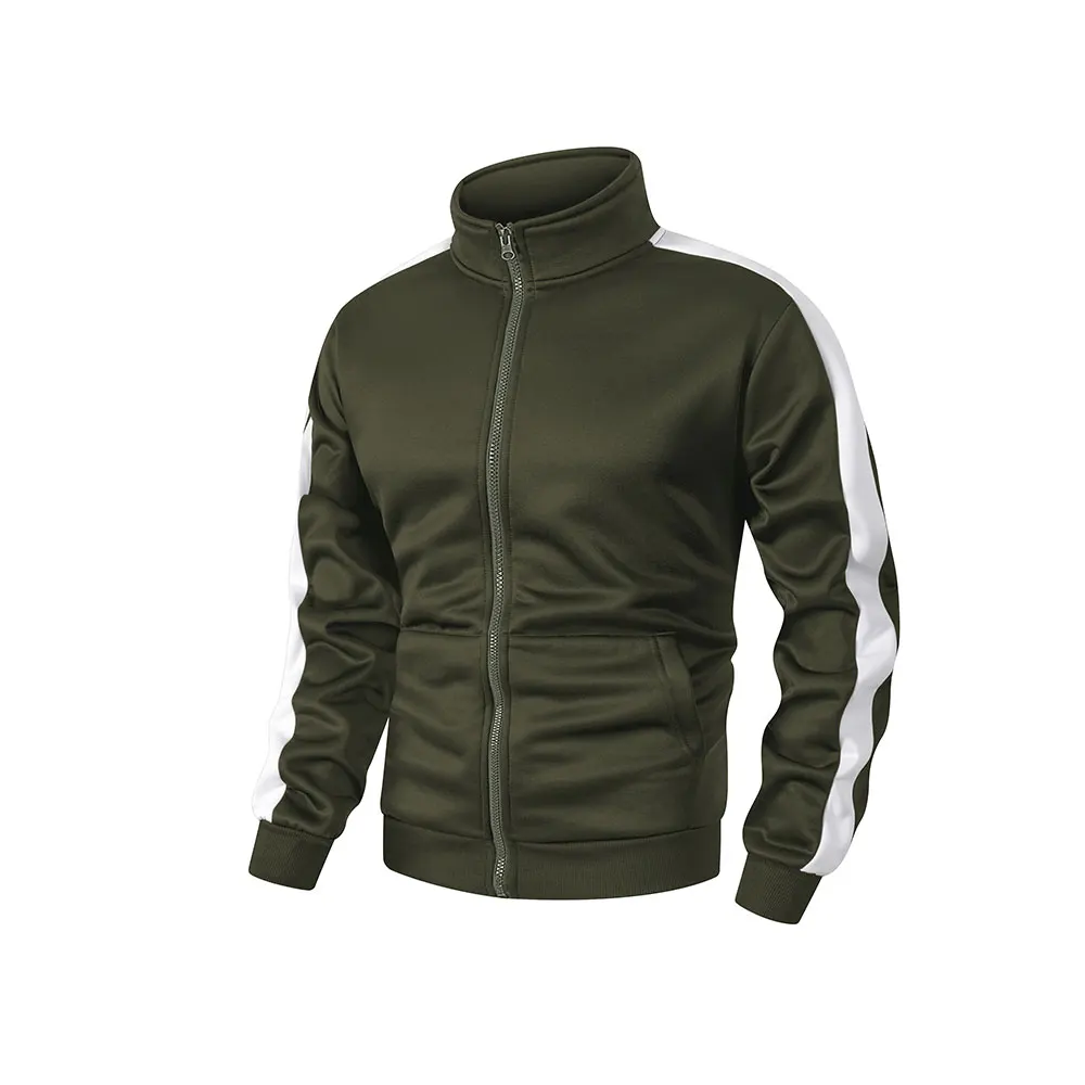

Мужские повседневные куртки с воротником-стойкой, однотонные спортивные толстовки на молнии для бега, осень-зима-весна, повседневная повседневная одежда, базовый топ