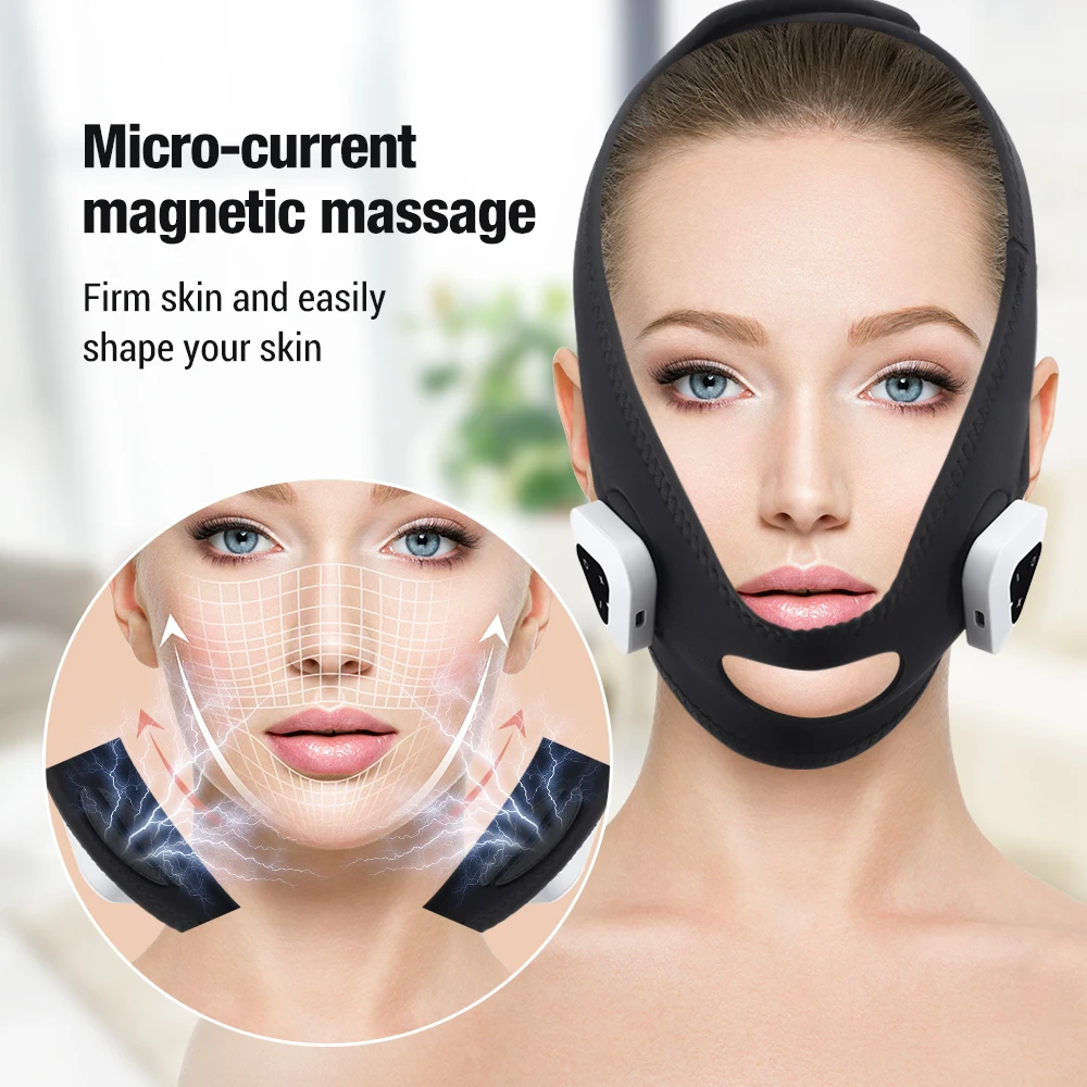 V Shape Face Lifting Massager Face Slimming Mask Anti Wrinkle Reduce Double Chin Cheek Lift Up Belt Face Slimming Beauty Device