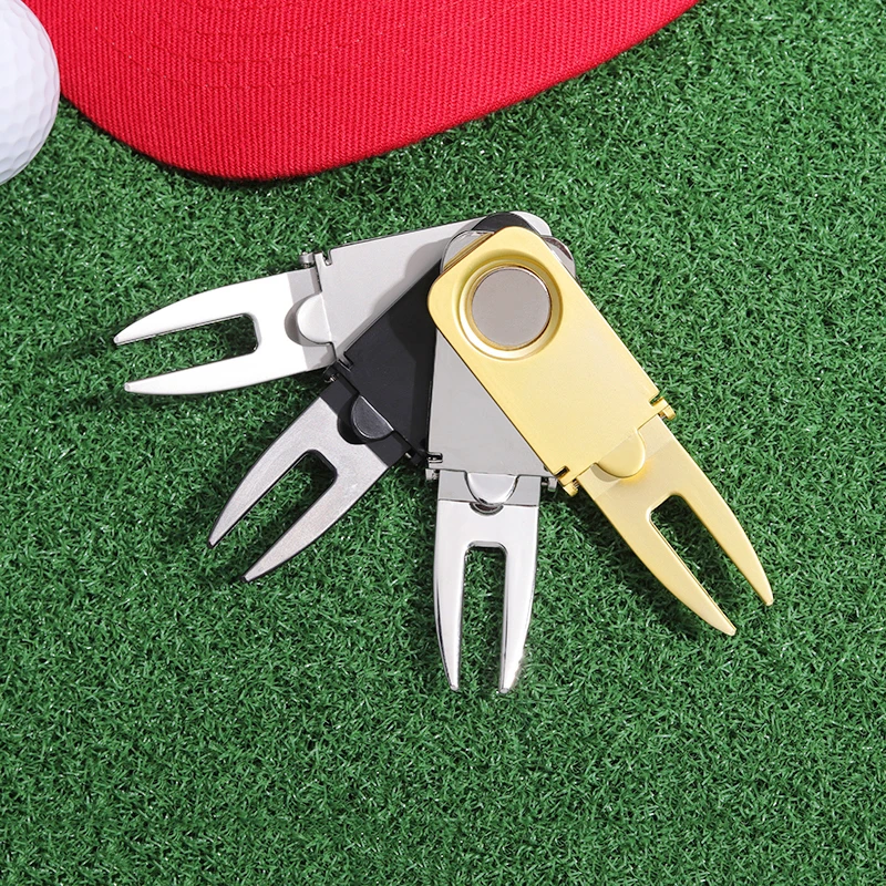 Golf Divot Tool Golf Divot Repair Fork Golf Ball Marker Shoes Shaped Cartoon Golf Training Aid Lawn Fork Accessories Jewelry