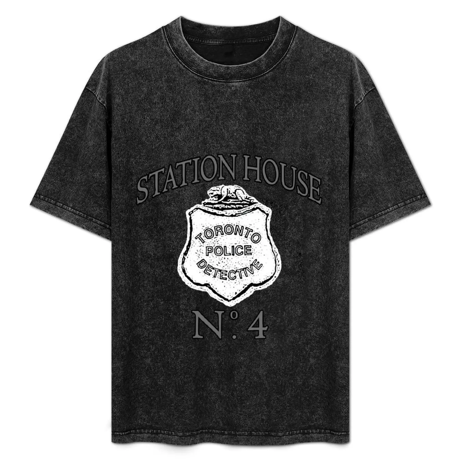 

Station House # 4 Grey Style T-Shirt Daily Work Short Sleeve Top