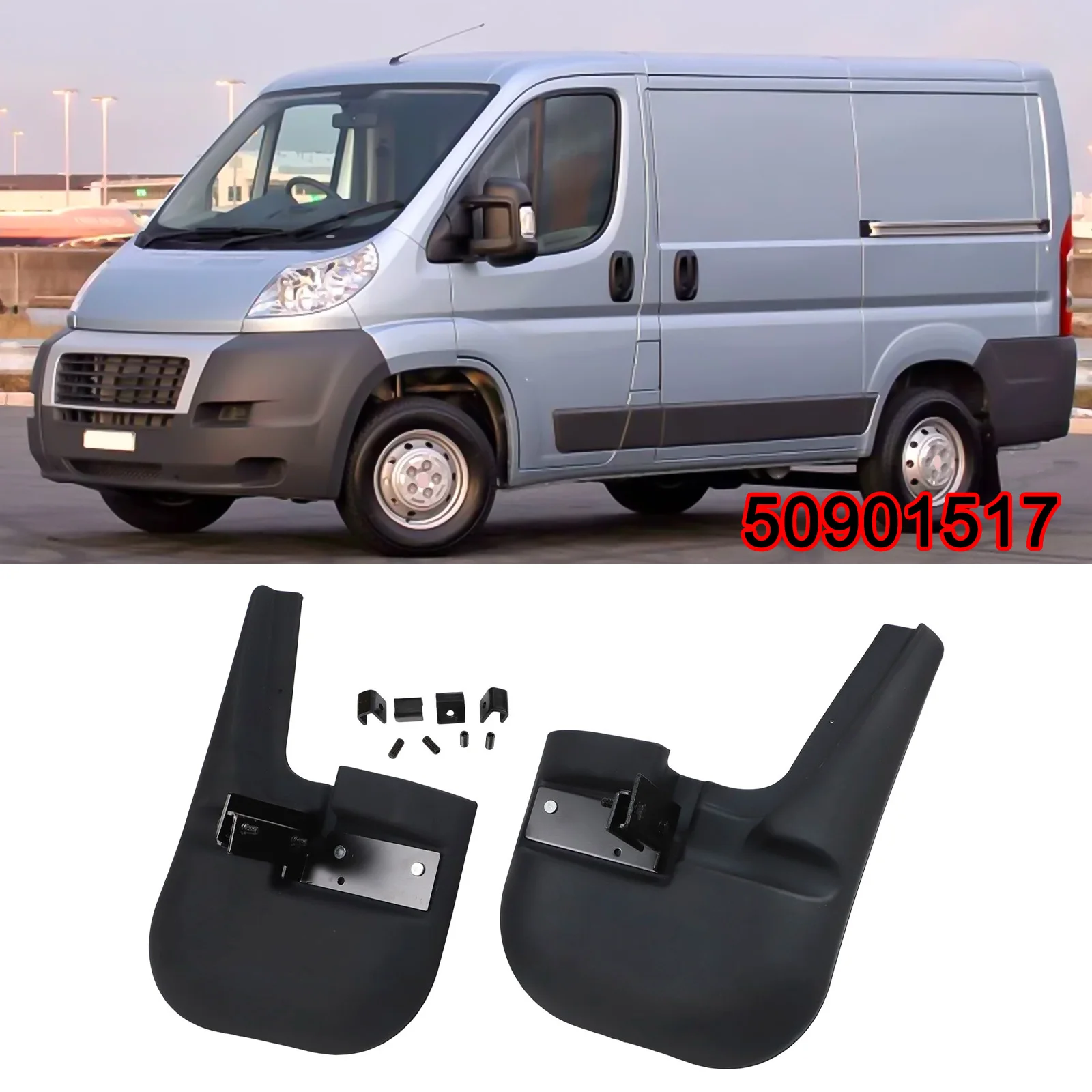 Передние брызговики для Fiat Ducato, Boxer, Relay 2006 года выпуска и новее, материал ABS, аксессуар для передних колесных арок.