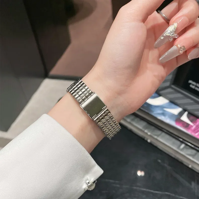 حزام معدني لساعة Xiaomi Mi Band 9 8 معصمه من الفولاذ المقاوم للصدأ وسوار بديل
