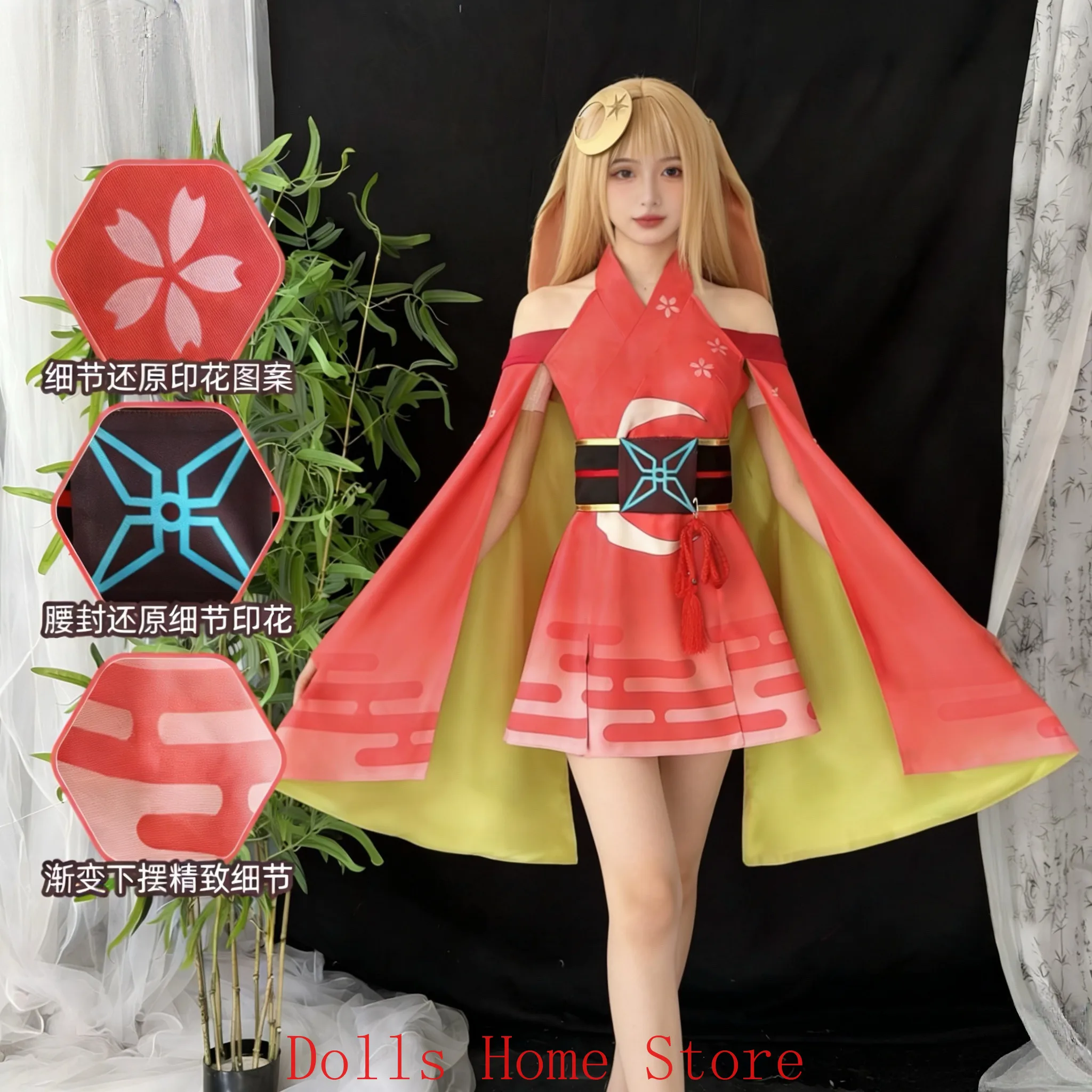 

Anime Cosmic Princess Kaguya! Runami Kaguya Cosplay Cartoon Figure Clothes Suit Women's Cos Clothing Off Shoulder Skirt Gift