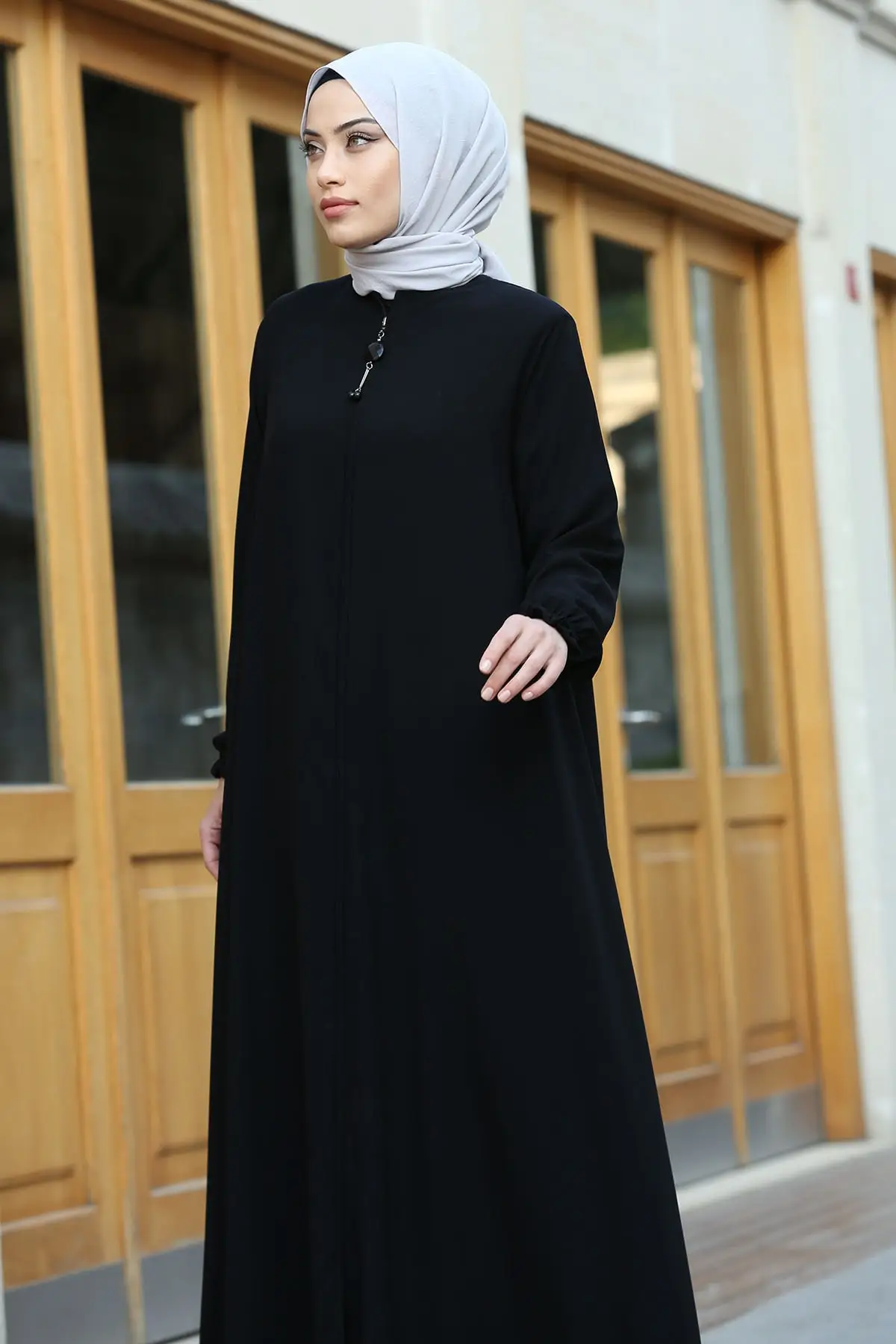 Abaya Mevlana Ferace nero-moda musulmana, Hijab Ferace Abaya