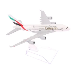 Emirates Airlines A380 modelo de avião para meninos, Metal Aircraft Replica, 16cm, 1:400, Diecast, Avião, Brinquedos Collectible