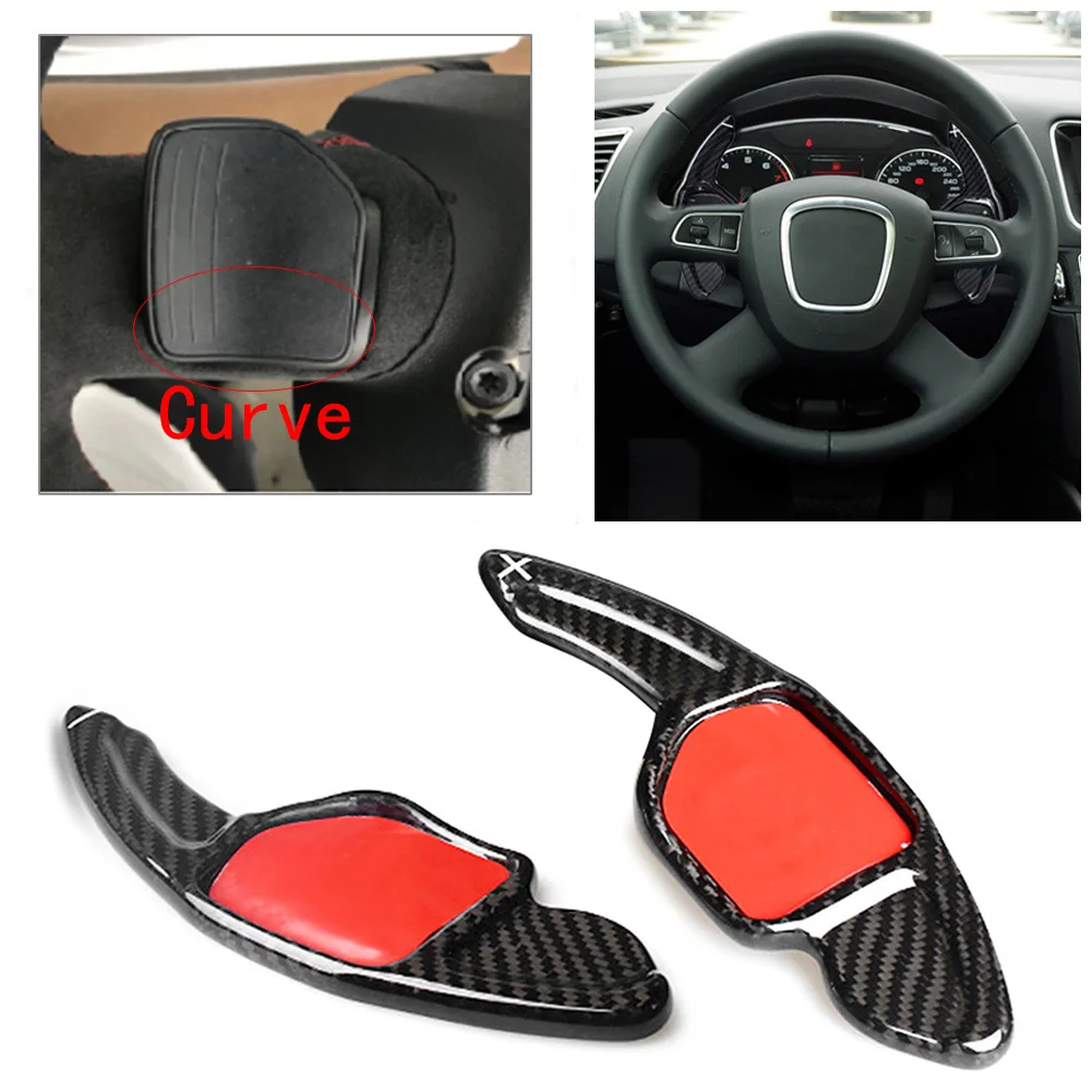 

Carbon Fiber Paddle Shift Extensions Steering Wheel Shifters Gear For Audi A5 A6L 09-11 & A4L 09-12 & S6 06-08 & S8 A8 08-10 etc