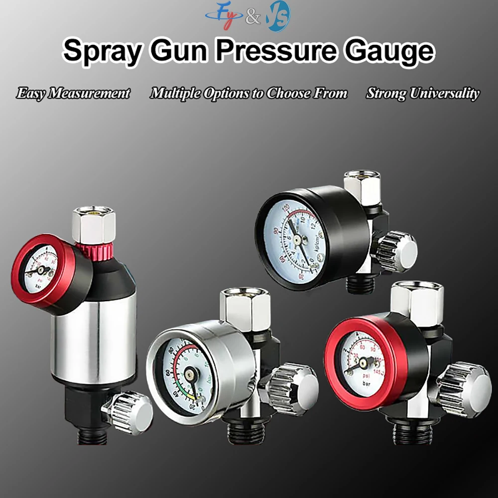 Low Pressure Spray Gun Regulator Valve,Oil Water Separator Filter with Pressure Gauge,Explosion Proof Air Control Gun Tail Valve