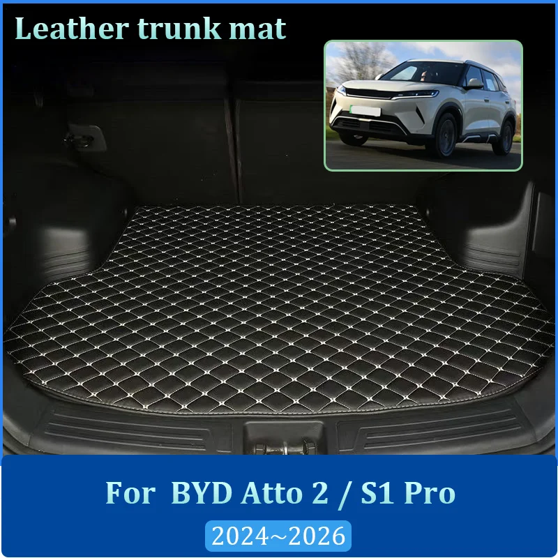 

Коврики в багажник для BYD Atto 2 S1 Pro Yuan Up 2024 2025 2026: Защитный вкладыш от грязи, легко моющийся, для багажного отсека, аксессуары для интерьера