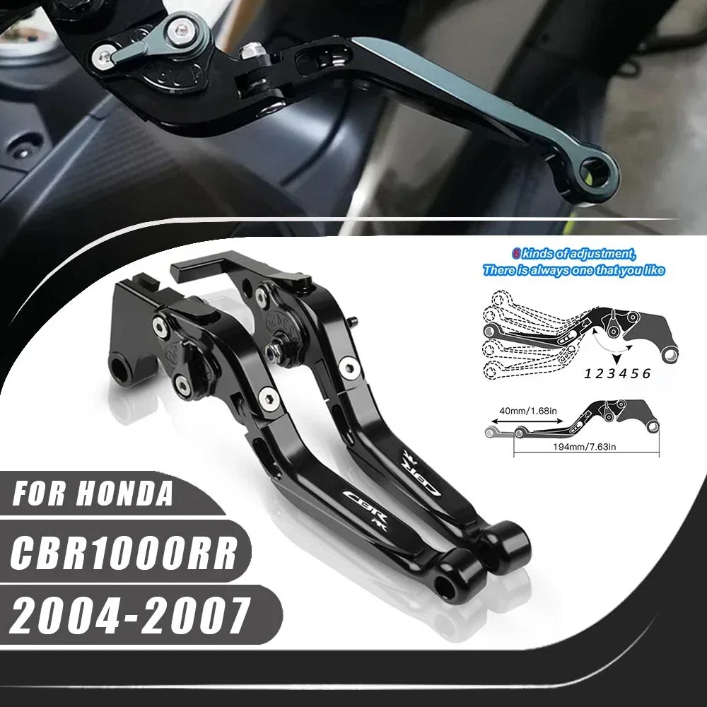 

For Honda CBR1000RR/FIREBLADE 2004-2007 CNC Clutch Lever Brake Lever Set Adjustable Folding Handle Levers Motorcycle Parts