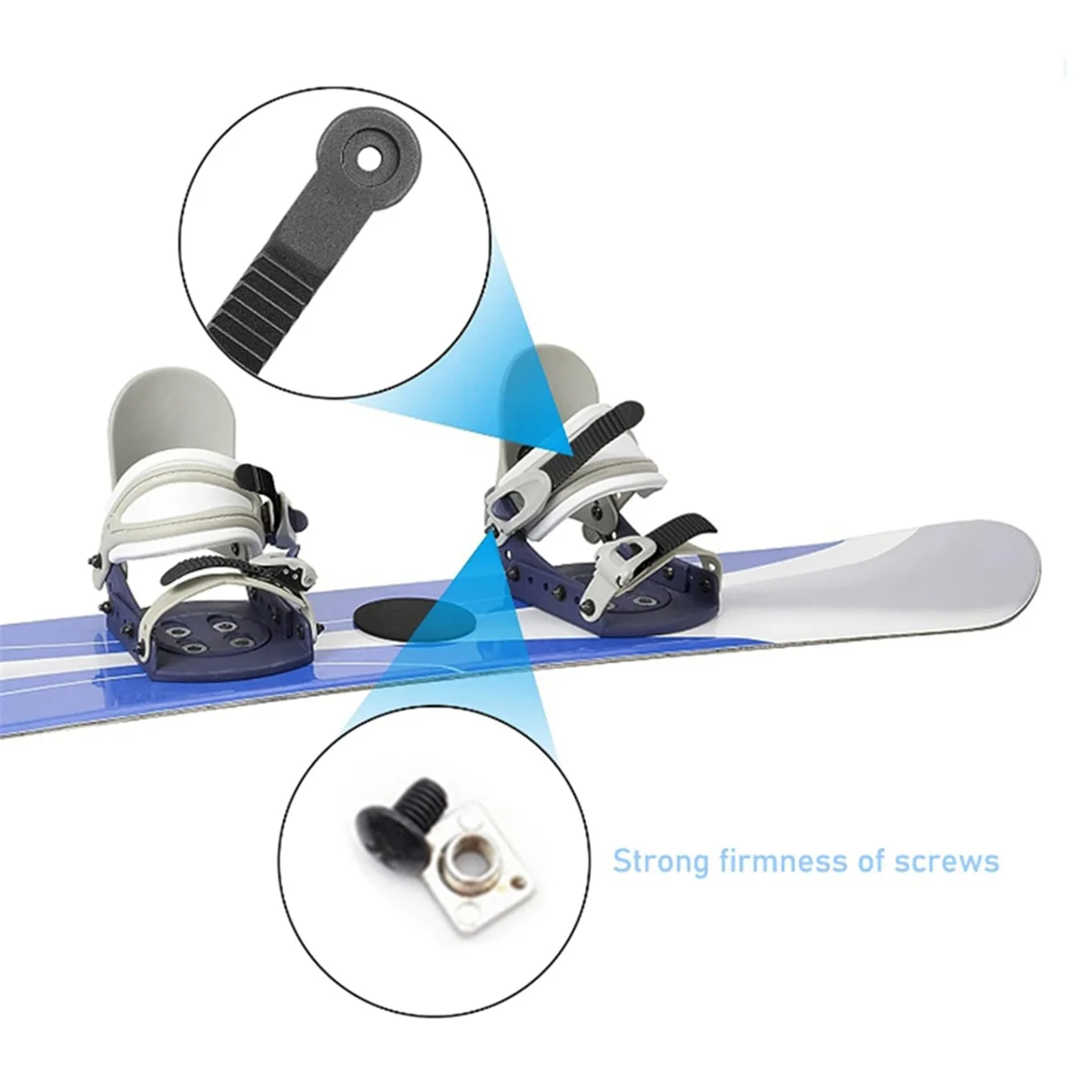 4pcs Snowboard Ankle Ladder Strap with Screws Ski Boot Ice Skate Binding StrapJAS