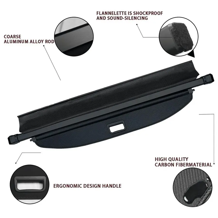 Pokrowiec kompatybilny z Nissan Murano 2025 2026, pokrowiec na bagażnik bez szczelin, wysuwany pokrowiec ochronny na tylny bagażnik, akcesoria SUV, osłona.