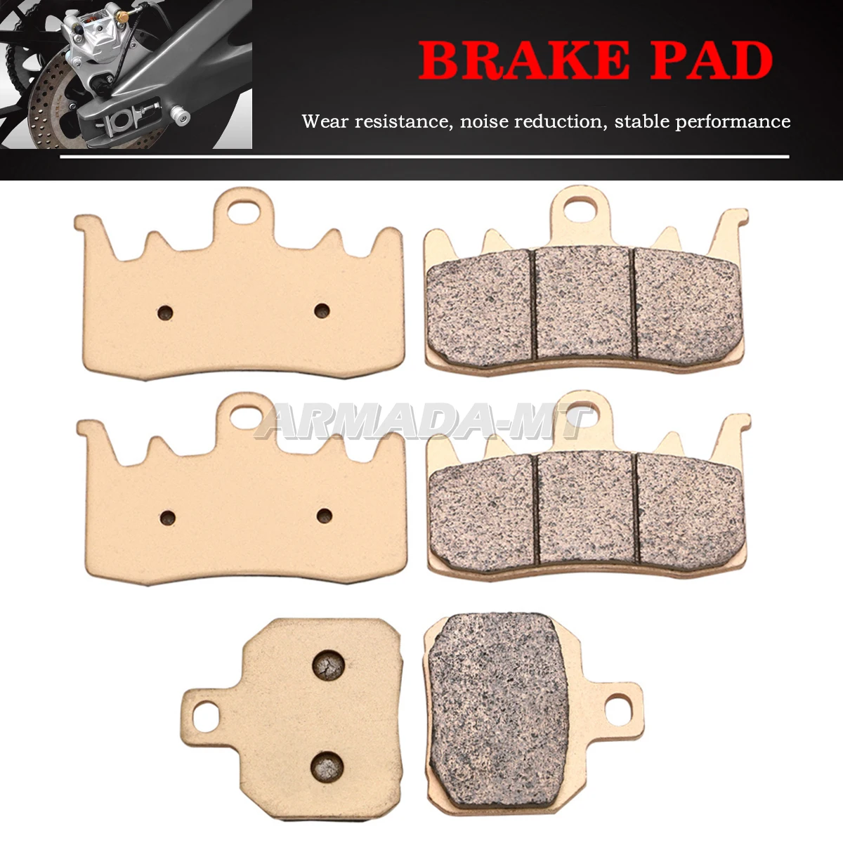 Front Rear Brake Pad For Benelli BN 600 R S BN600S BN600R 2014-2016 For Aprilia Tuono V4R APRC ABS 2014 Factory 1100 RR V4 15-16