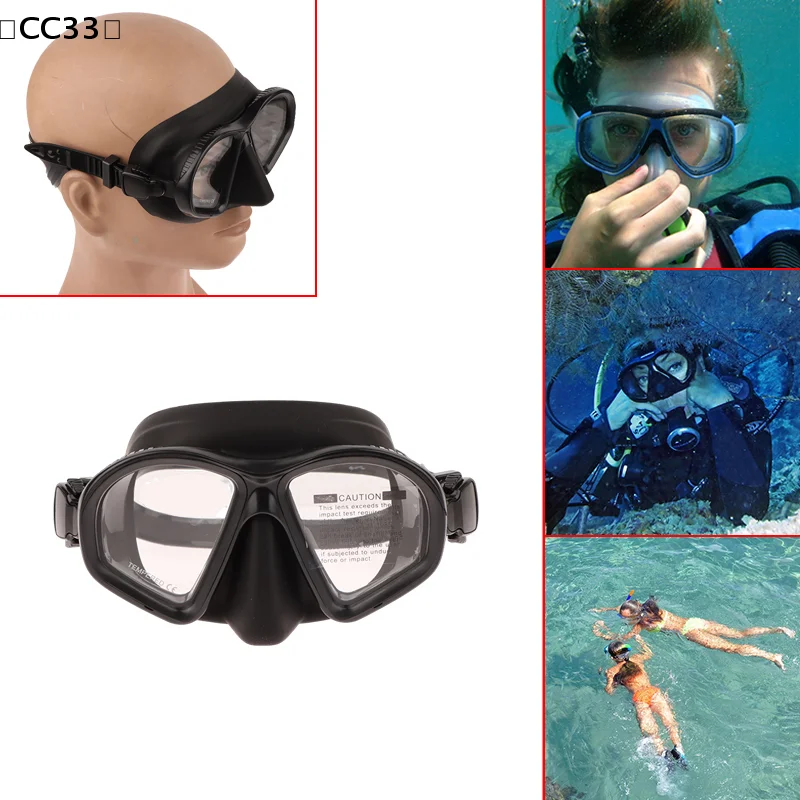 

Маска для дайвинга, оптические очки для подводного плавания, очки для плавания, закаленное стекло, силиконовая окантовка, очки для дайвинга с закаленным стеклом 〔CC33〕