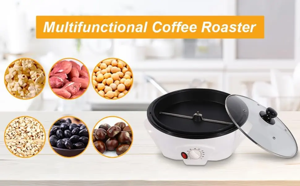 Electric Coffee Bean Roasting Machine Coffee Roaster Baker 110V 800W Coffee Roaster Household Coffee Bean Roasting Baking Machin