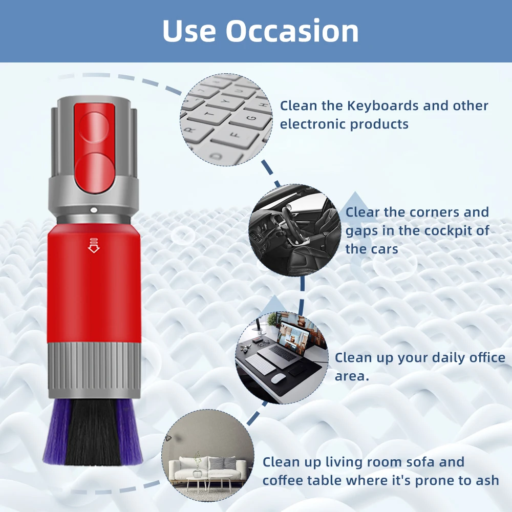 ل دايسون V7 V8 V10 V11 V12 V15 مكنسة كهربائية Traceless إزالة الغبار فرشاة لينة العالمي شفط رئيس الملحقات