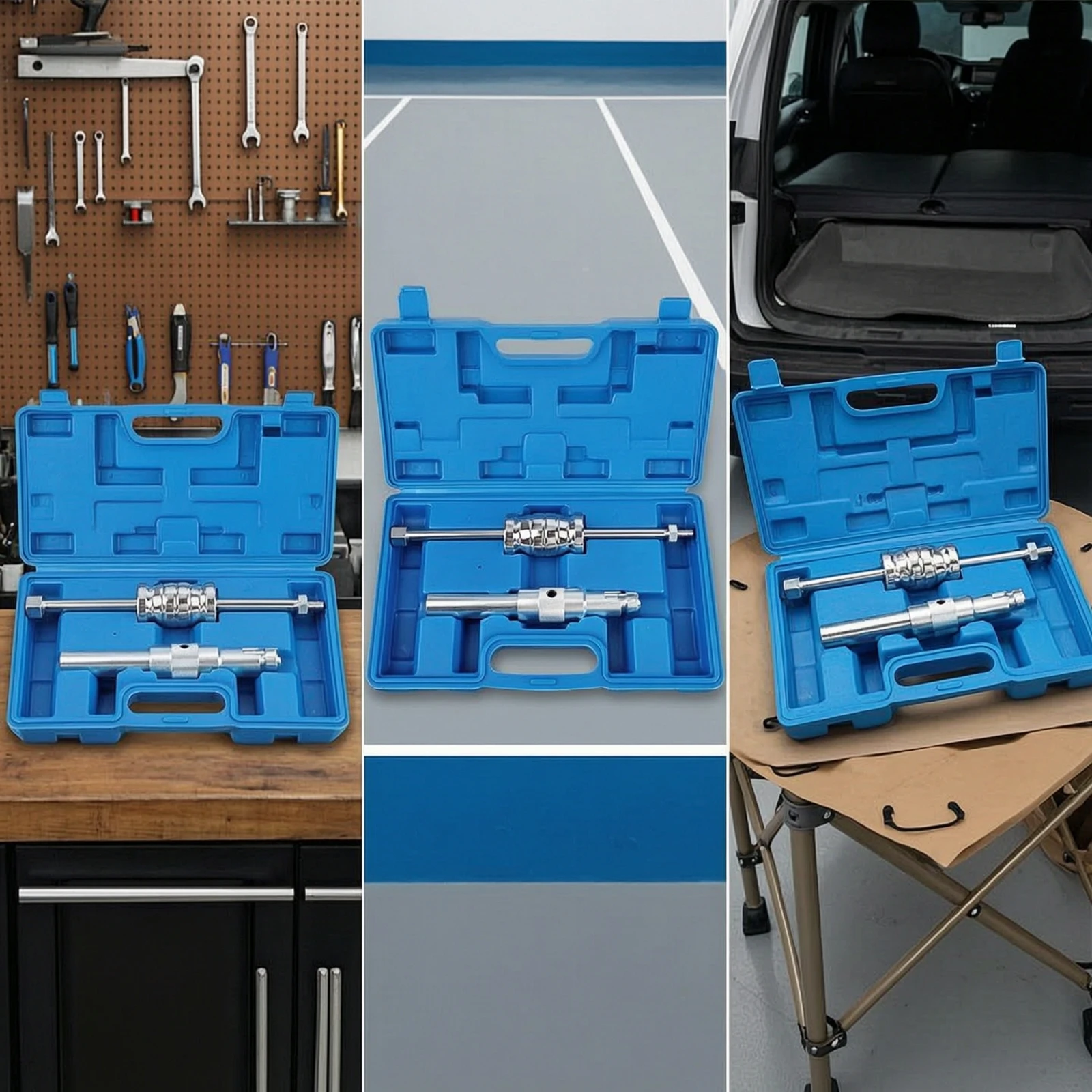 2 Pieces Slide Hammer Puller Kit with Carrying Case Heavy-Duty Slide Hammer Puller Kit Long-Lasting Versatile for Mechanics