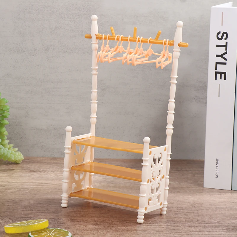 1set 30cm Dolls Hangers Dress Holder Cute Accessories Doll Clothes Rack Garment Organizer Hangers for Dolls Handbag Clothes