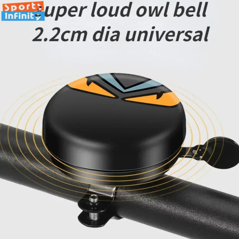 Steel Alloy Bicycle Bell Super Loud Children Bike Horn Cute Owl Bike Bell 2.2cm Handle Universal Bike Bell Cycle Accessories