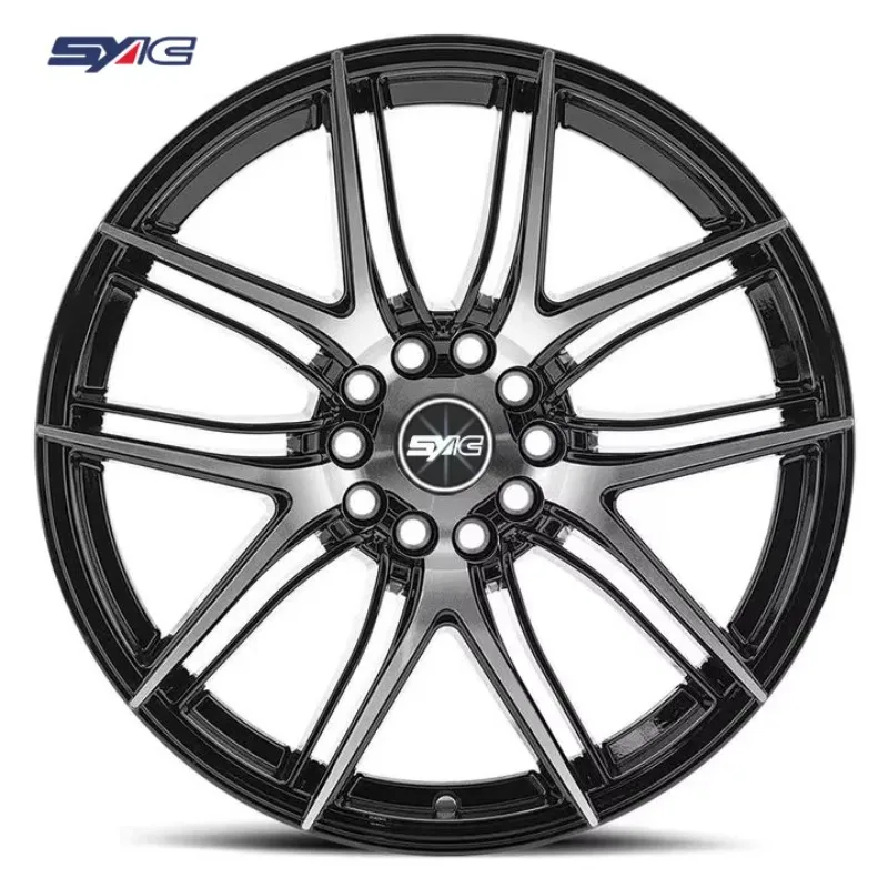 SYAC Factory Trendy Design 17 18 19 20 21 22 Inch 4/5/6/8/10 Holes Forged Aluminum Alloy Car Wheels Customized Car Wheel Rims