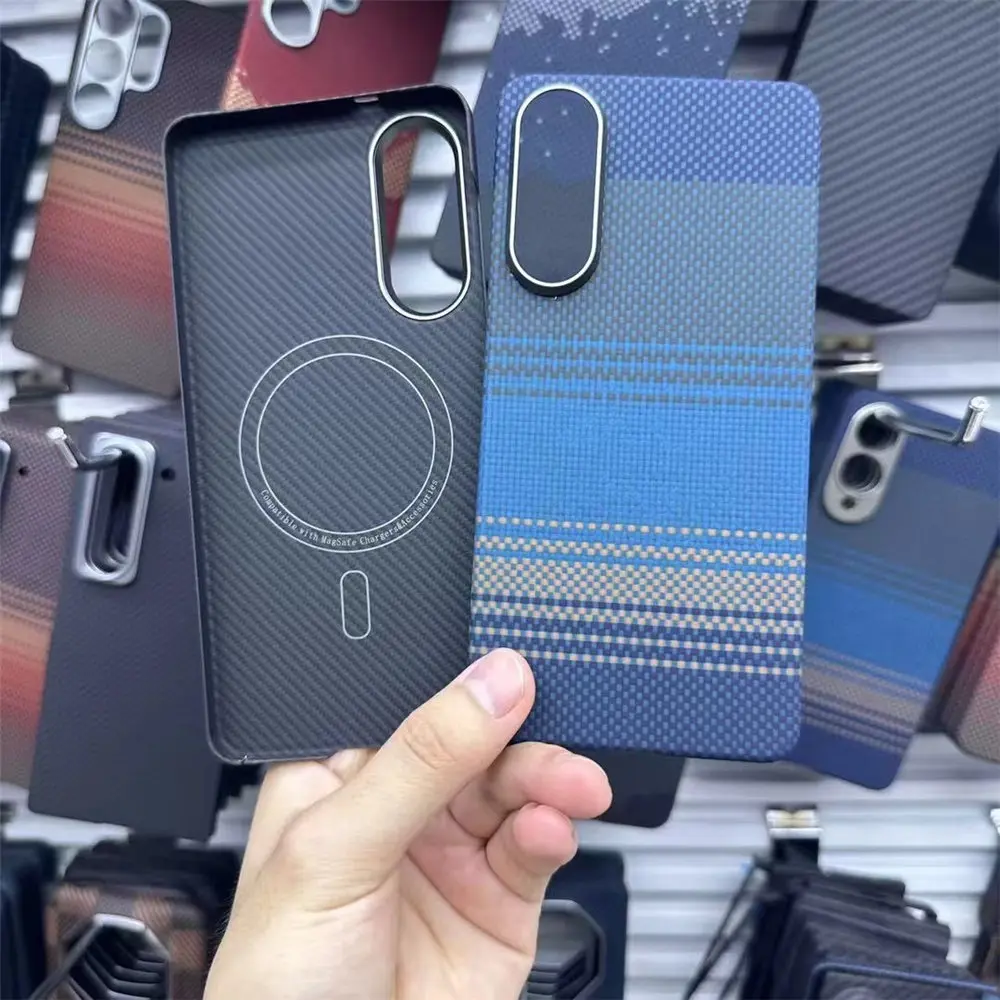 

Арамидный тонкий чехол премиум-класса из углеродного волокна для Samsung Galaxy S25 Edge с магнитной задней крышкой