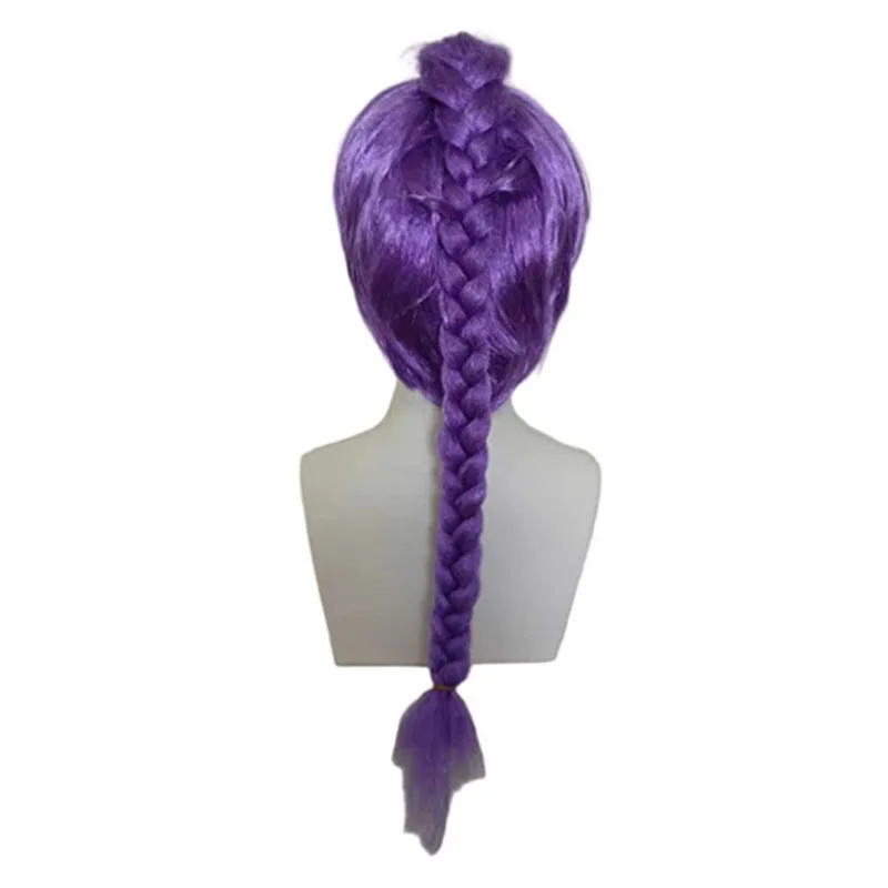Peluca de Cosplay púrpura KPOP Demon Hunters Rumi, peluca de juego de rol para fiesta de Halloween, peluca sintética resistente al calor, regalo diario de Halloween