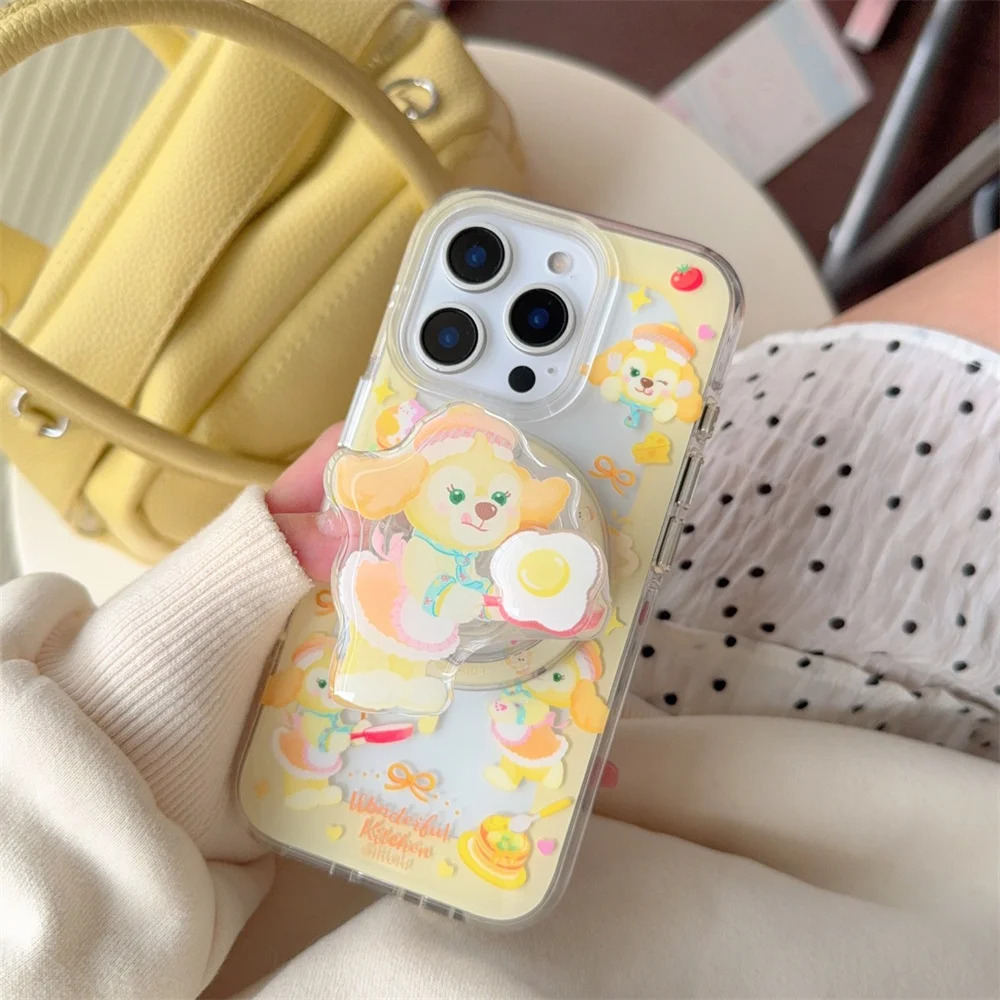 

Cute Chef Fried Eggs CookieAnn Magsafe Wireless Charge Phone Case For iPhone 12 13 14 15 16 Pro Max Cartoon Magnetic Holder