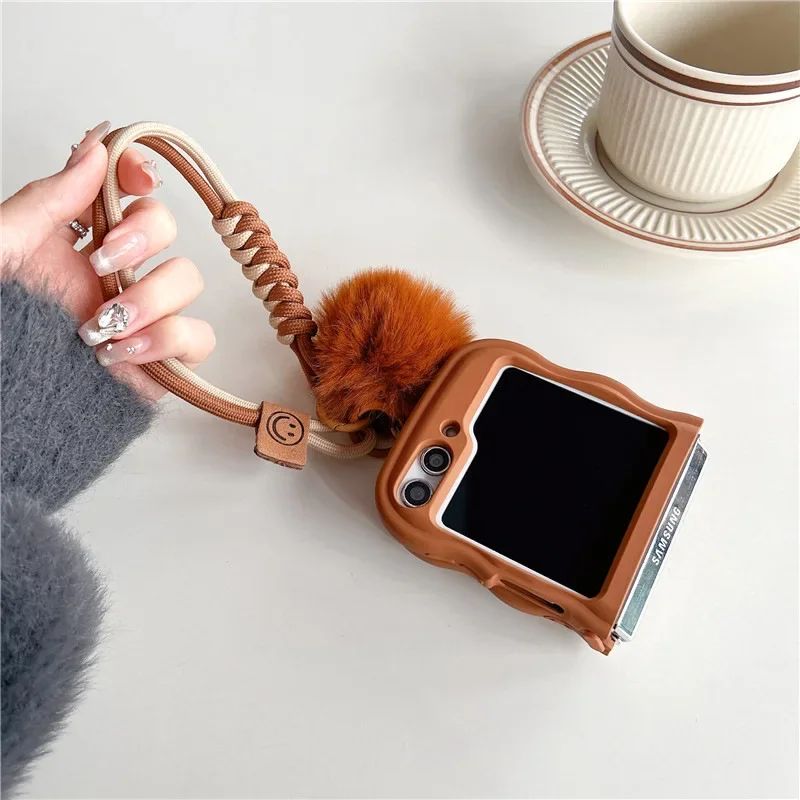 Cute 3D Bear Phone Case for Samsung Galaxy Z Flip 6 5 4 3 Protective Back Cover for ZFlip4 ZFlip5 ZFlip6 Case Shell