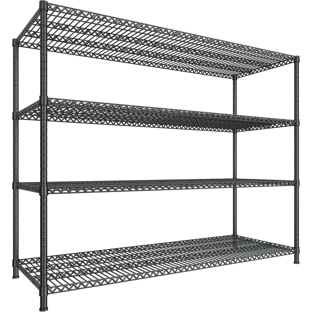 

68.1W Storage Shelves 2500LBS Wire Shelving Unit, Garage Shelving Heavy Duty, Adjustable Metal Shelves for Garage, Pantry, Kitch