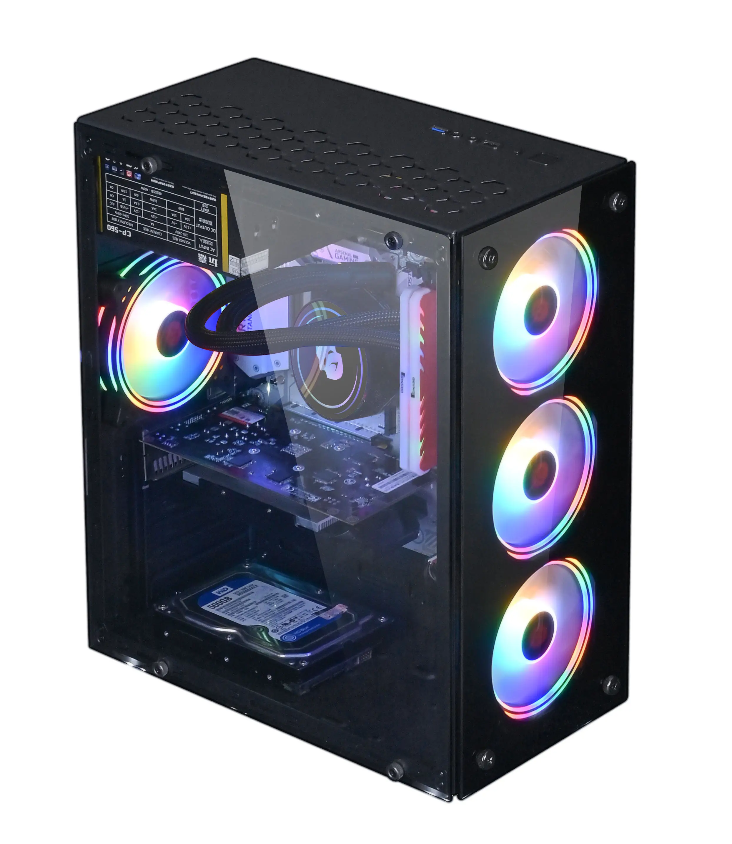 Imagem -04 - Aotesier-gaming pc Computador Desktop Construído em Win10 16gb de Ram Ssd 1tb Hdd Gtx 1050ti Core E52650 Processador Venda Quente Novo