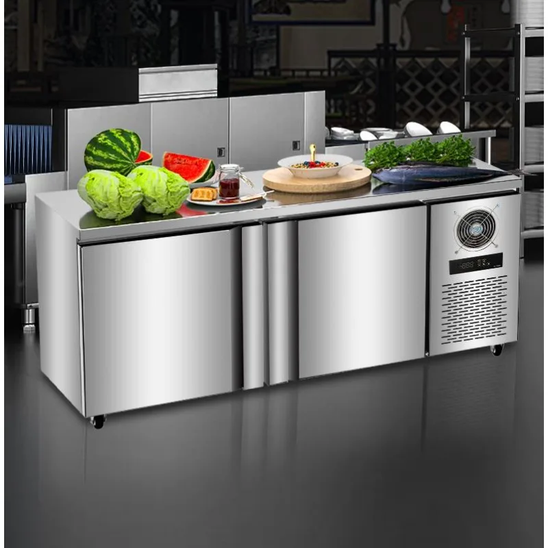 

Refrigerated workbench Commercial freezer Freezer Stainless steel console Refrigerator freezer Fresh-keeping cabinet Kitchen