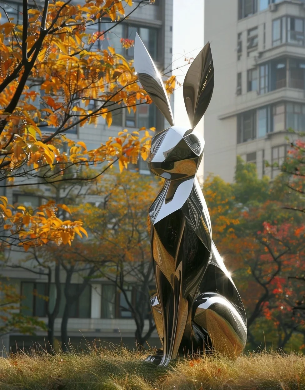 Outdoor Stainless Steel Artwork Sculpture for Garden Decoration Large Outdoor Statue