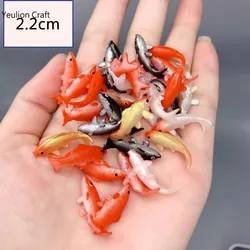 YeulionCraft 5 Pcs/Set Soft PVC Goldfishes Models Epoxy Filling Material Crystal Ocean Resin 3D Mini Fish Modeling Filler