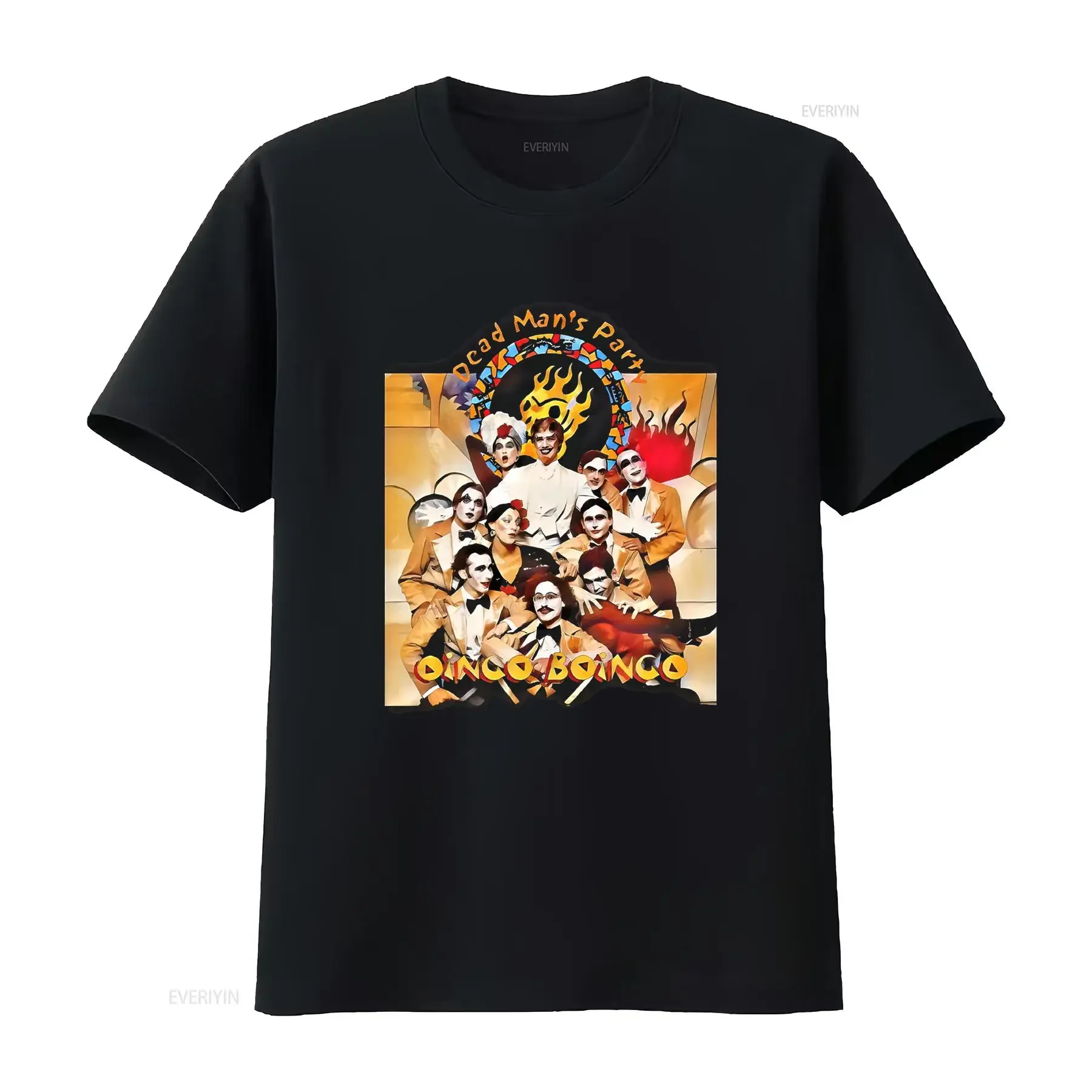 Oingo Boingo Dead Man's Party Cotton Black All Size S to 5XL T Shirt K2078 vintage Washed streetwear Comfortable Breathable