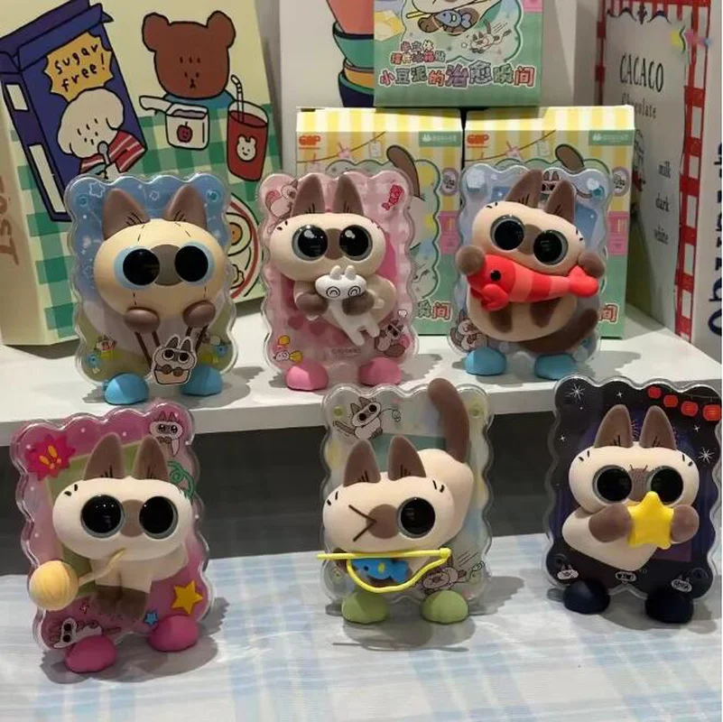 Оригинальная слепая коробка Azukisan A Moment Of Healing Series, полутрехмерные магниты на холодильник, кавайный кот, стиль, аниме-модель Fiugre