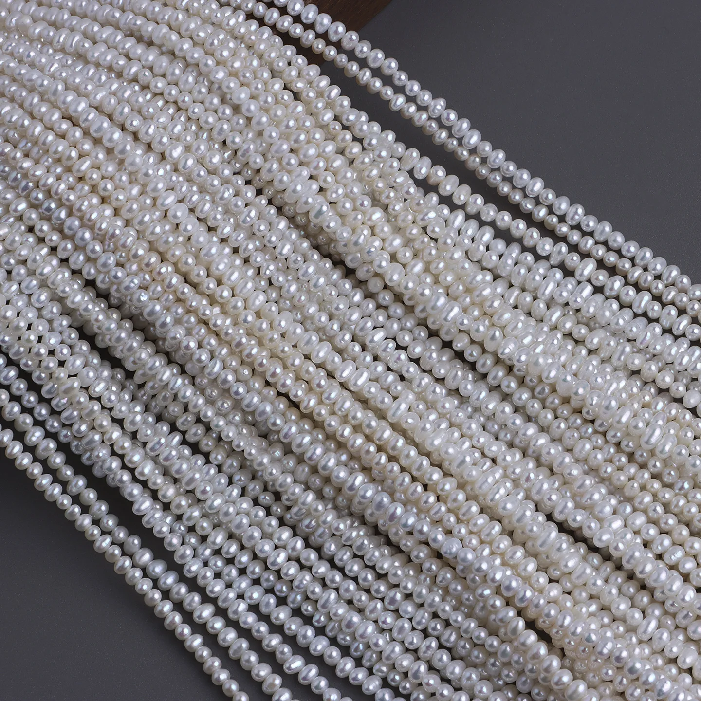 

Strong Light White Bright 3-4mm Stacked Hole Long Rice Beads Natural Freshwater Pearl Loose Beads Long DIY Jewelry Accessories