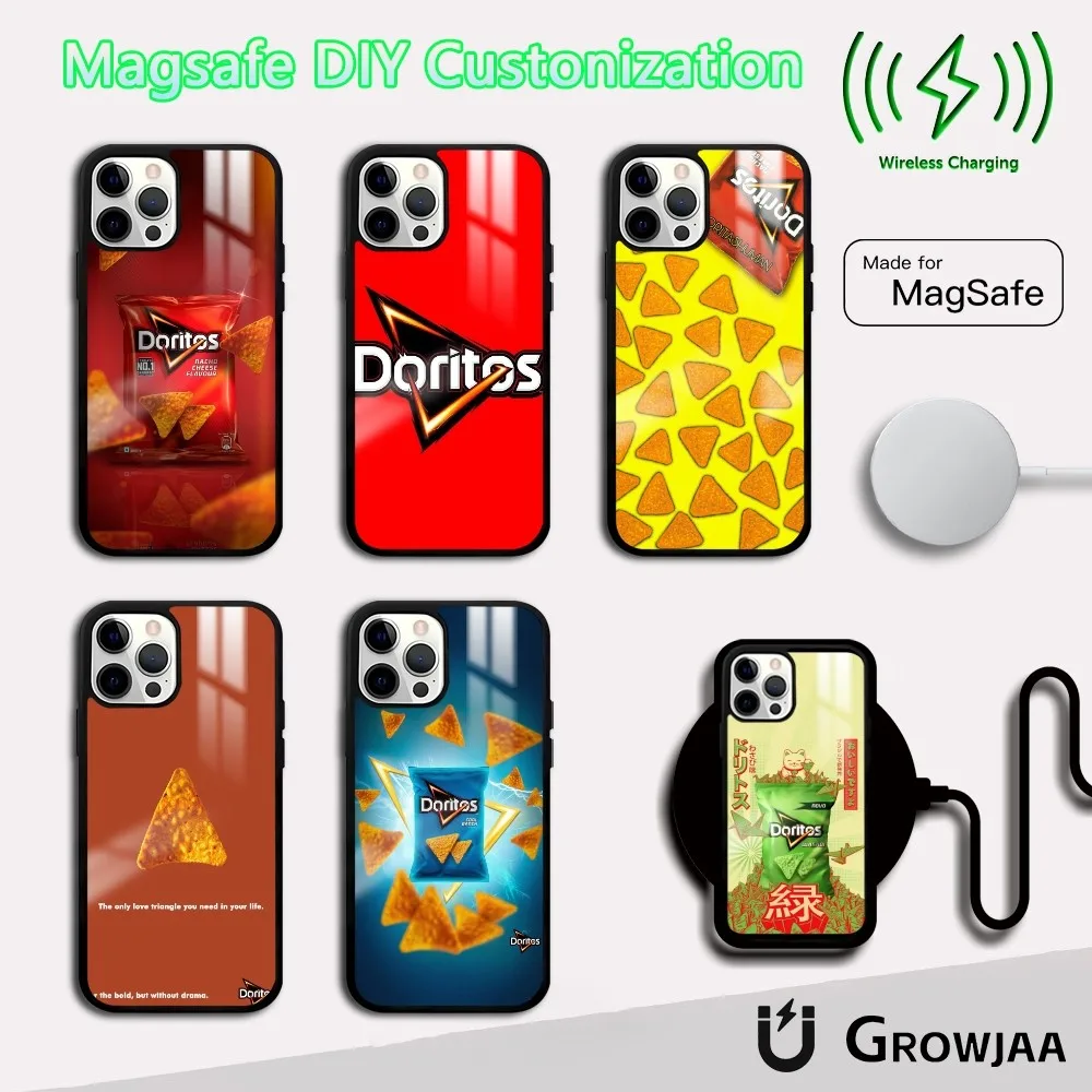 

D-DoRitos Potato Chips Phone Case For IPhone 16 15 14 13 12 11 Pro Max Plus Mini Magsafe Mirror Wireless Magnetic Funda