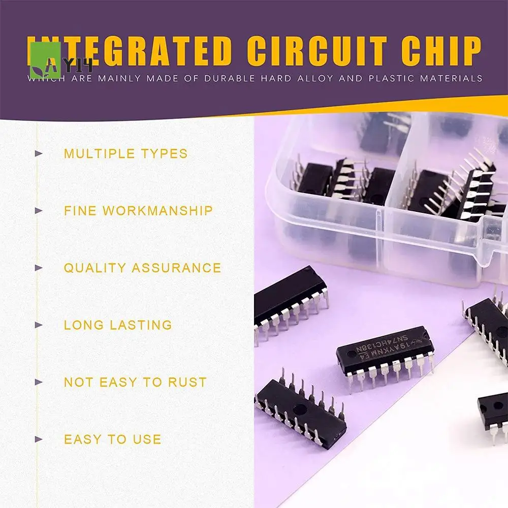 

AY14 -40Pcs(20Pcs 74Hcxx+20Pcs 74Lsxx) Series Logic IC Assortment Kit Digital Integrated Chip