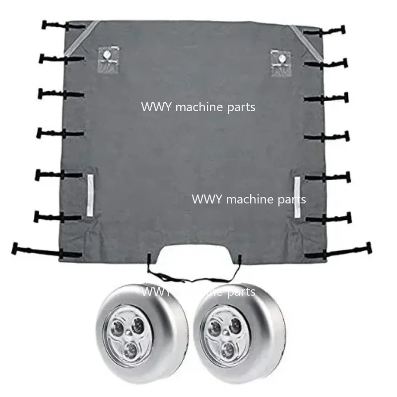 Suitable for Waterproof RV Chip Protector, with LED Protective Light, Front Towing Cover Car Cover