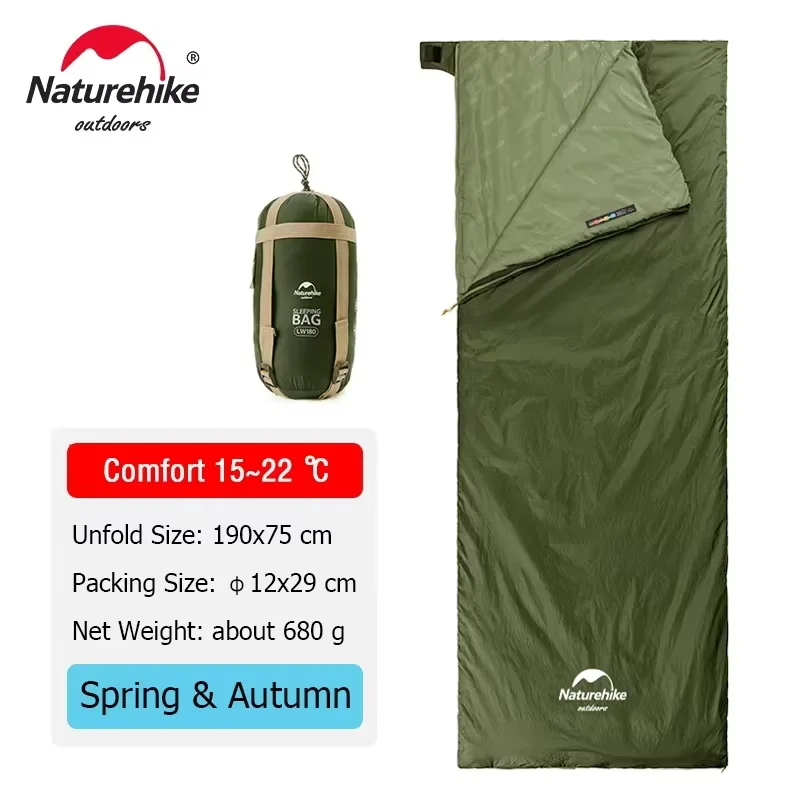 Sac De Couchage Coton Adulte Naturehike Sac De Couchage Multifonction En Coton Pour Adultes, Sac De Couchage Poncho, Imperméable Et Coupe-Vent, Parfait Pour Le Camping, Les Voyages Et Les Activités De Plein