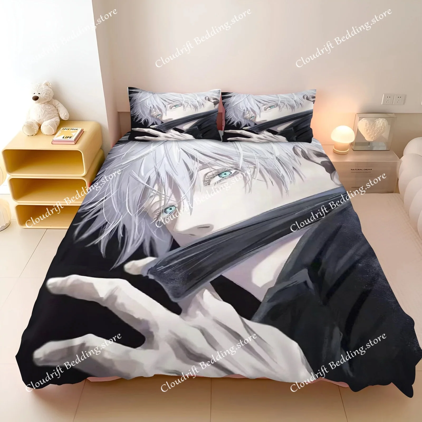 japan-famous-jujutsu-kaisen-bedding-set-anime-duvet-cover-sets-comforter-bed-linen-twin-queen-king-single-size-dropshipping