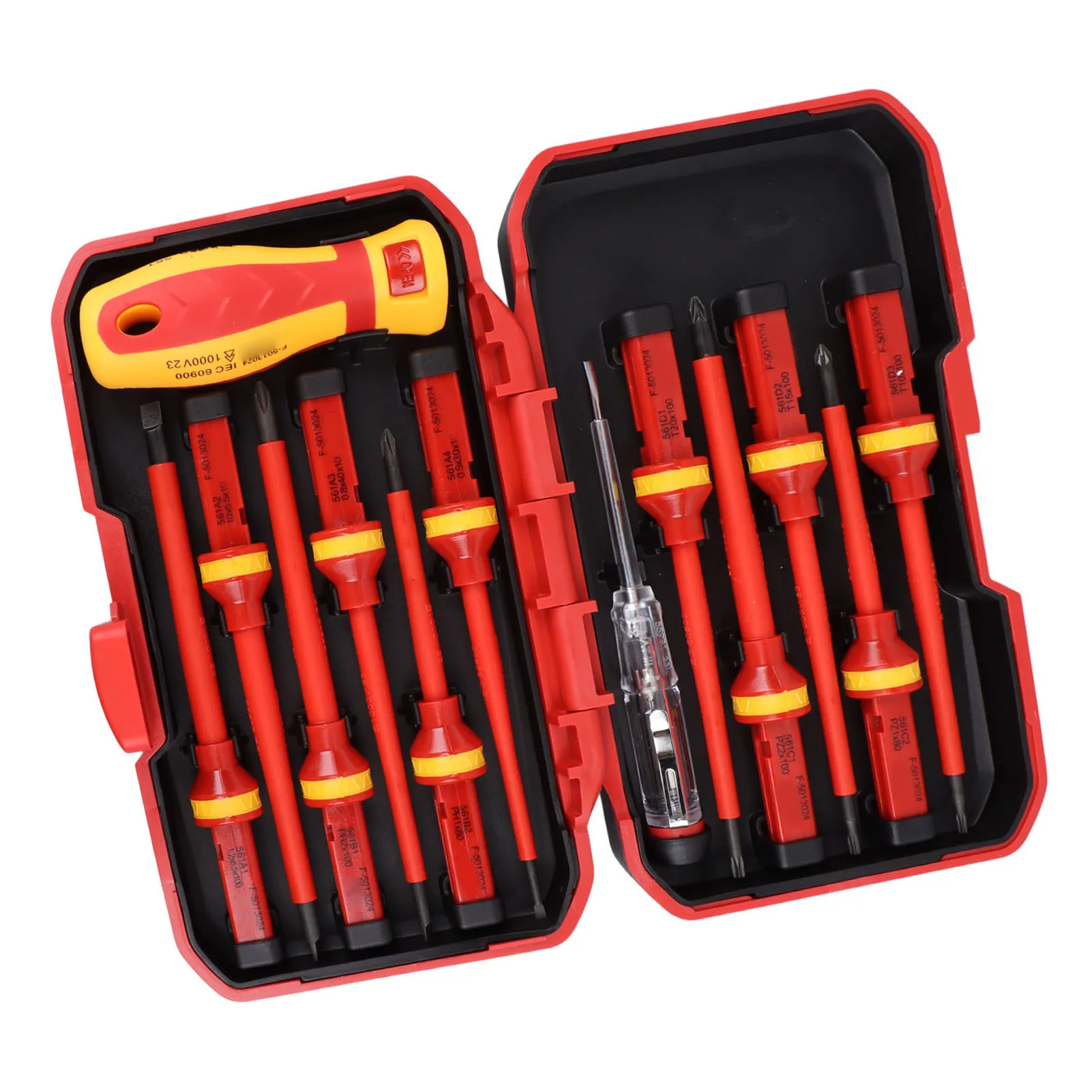 Conjunto de chaves de fenda elétricas isoladas conjunto de chave de fenda elétrica alça ergonômica de aço carbono intercambiável para reparo