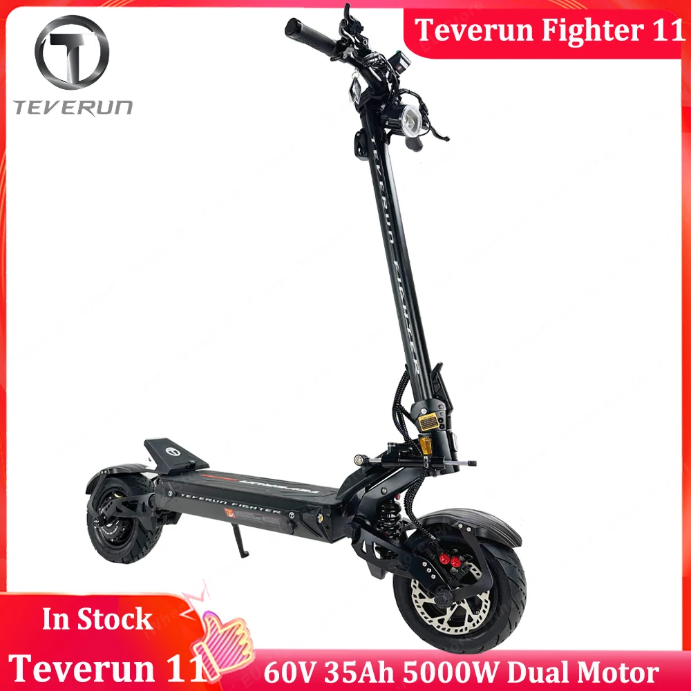 Original Teverun Fighter 11 Teverun Fighter 11+ 60V 25Ah/35Ah Dual Motor Peak 5000W Top Speed 85km/h TFT Display Blade