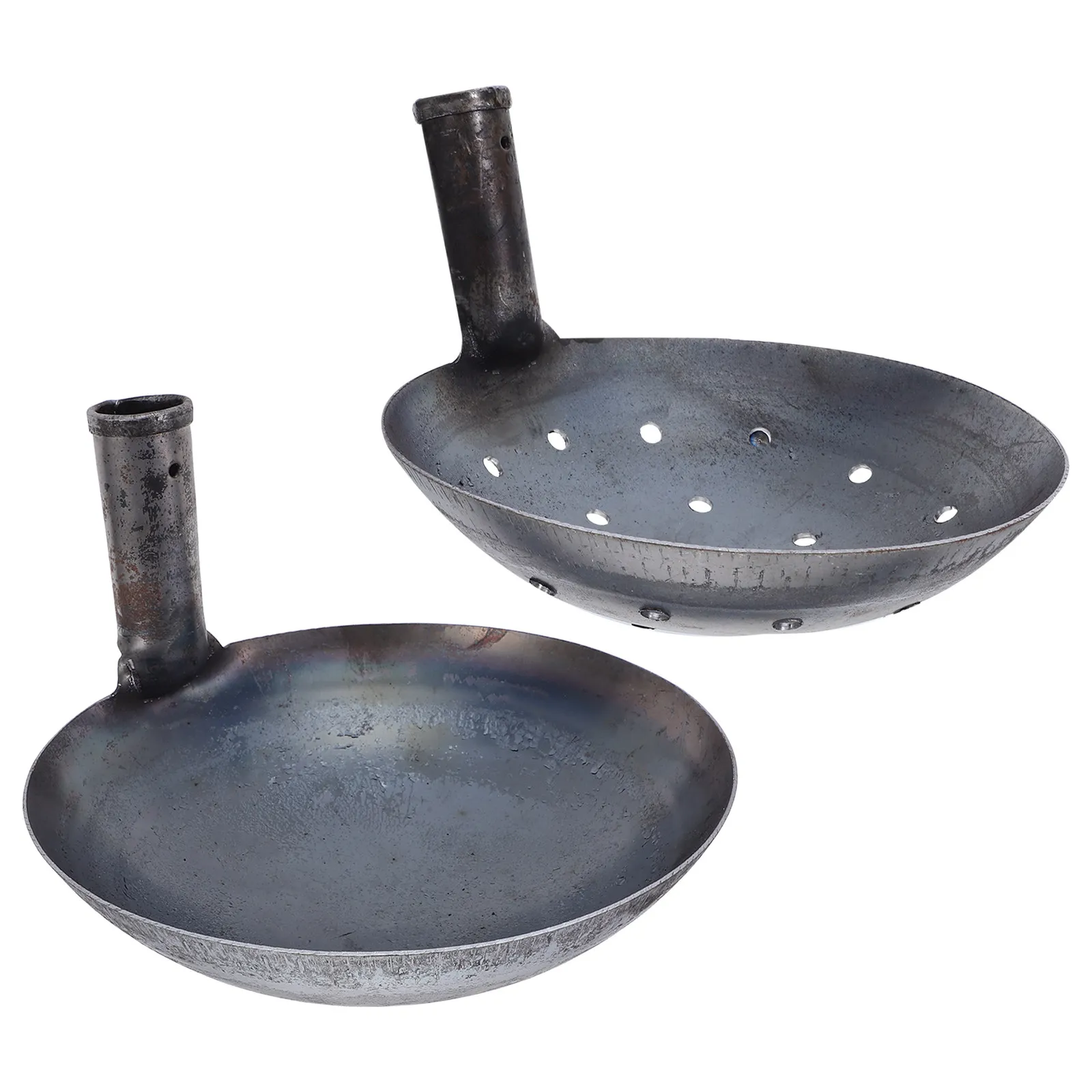 

2pcs Metal Sifting Scoop Heavy Duty Dung Ladle For Muck Sludge Drainage Cleaning Tool Garden Soil Fertilizing Shovel Handheld